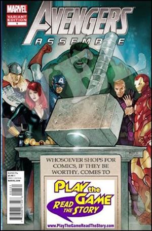 Avengers Assemble (2012) issue 1-ML Play the Game Read the Story Hammer Time Cover