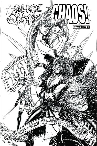 Alice Cooper vs Chaos! issue 6-B Black & White Cover 1:15