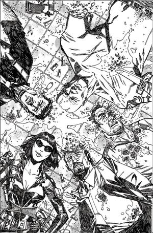 Jennifer Blood (2021) issue 9-J John McCrea 1:7 Virgin Black & White Cover