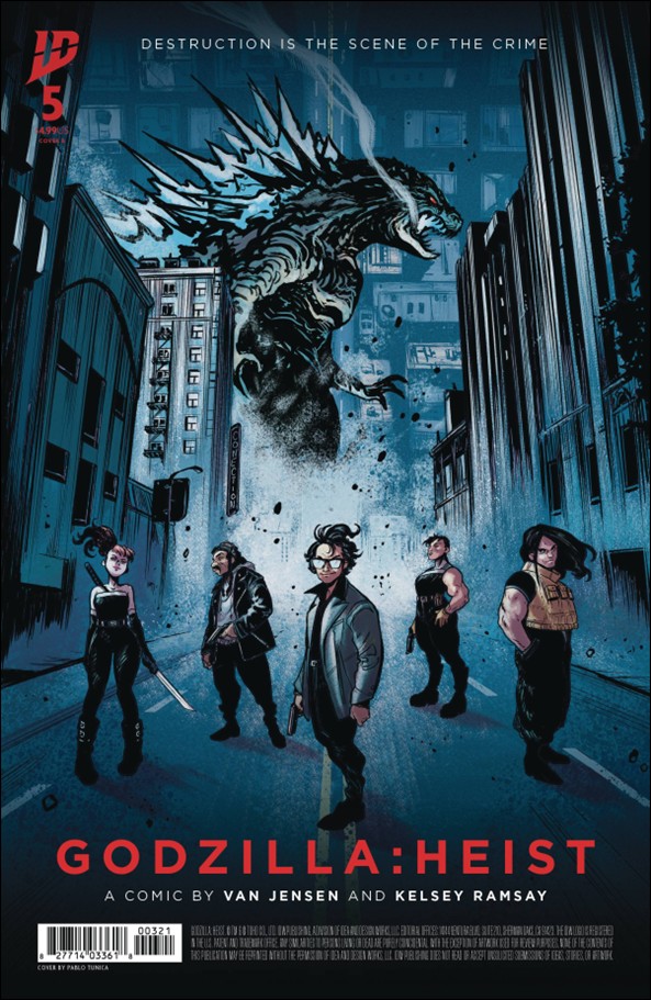Godzilla: Heist issue 5-B Pablo Tunica Cover