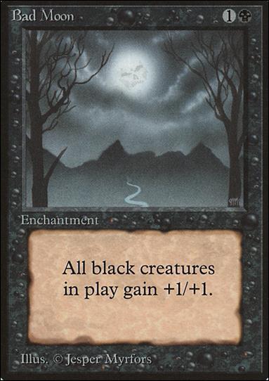 Magic the Gathering: Limited Edition Beta (Base Set) card 94 Bad Moon