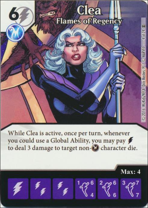 Marvel Dice Masters Doctor Strange card 4 Clea: Flames of Regency