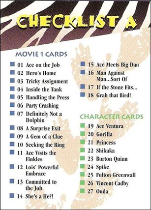 Ace Ventura: When Nature Calls (Base Set) card 89 Checklist A
