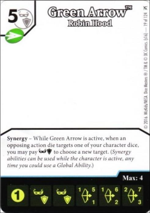 DC Comics Dice Masters Green Arrow and The Flash card 19-B Green Arrow: Robin Hood (World Championship 2017)