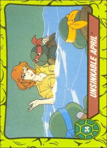 Teenage Mutant Hero Turtles (Ireland) (Base Set) card 34 Unsinkable April