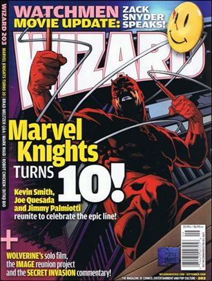 Wizard: The Magazine of Comics, Entertainment and Pop Culture issue 203 Joe Quesada Daredevil Cover
