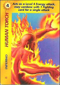 Marvel OverPower (Base Set) card nn117 Human Torch: Inferno