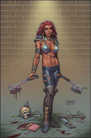 Sonjaversal issue 7-P Joseph Michael Linsner Virgin Cover