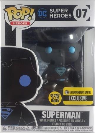 POP! Heroes figure 7-I Superman (Silhouette) (Glow) Entertainment Earth