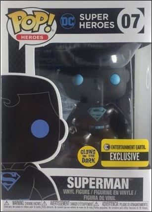POP! Heroes figure 7-I Superman (Silhouette) (Glow) Entertainment Earth
