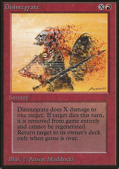 Magic the Gathering: Limited Edition Beta (Base Set) card 141 Disintegrate