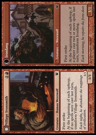 Magic the Gathering: Innistrad (Base Set) card 168 Village Ironsmith / Ironfang