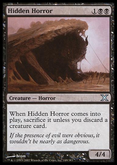 Magic the Gathering: 10th Edition (Base Set) card 149 Hidden Horror