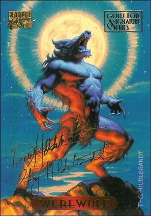 1994 Marvel Masterpieces (Gold-Foil Signature Parallel Base Set) card 135 Werewolf