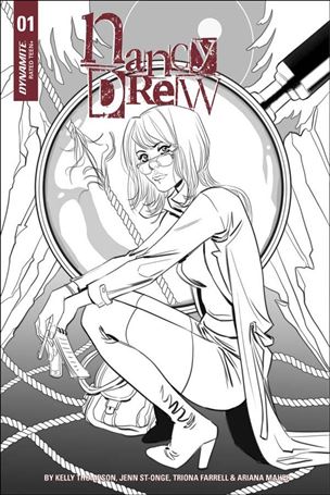 Nancy Drew issue 1-E Marguerite Sauvage 1:10 Black & White Cover