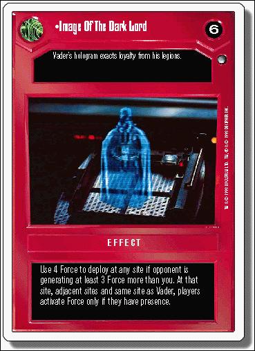 Star Wars: Hoth Revised (Base Set) card 19 Image Of The Dark Lord