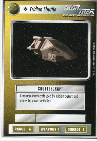 Star Trek: Premiere Unlimited (Base Set) card 355 Yridian Shuttle