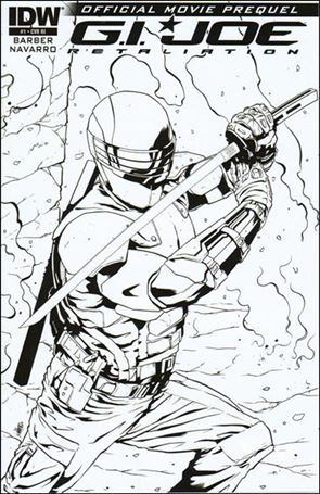 G.I. Joe 2 Movie Prequel issue 1-B Salvador Navarro 1:10 Black and White Cover