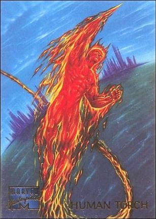1995 Marvel Masterpieces (Base Set) card 44 Human Torch