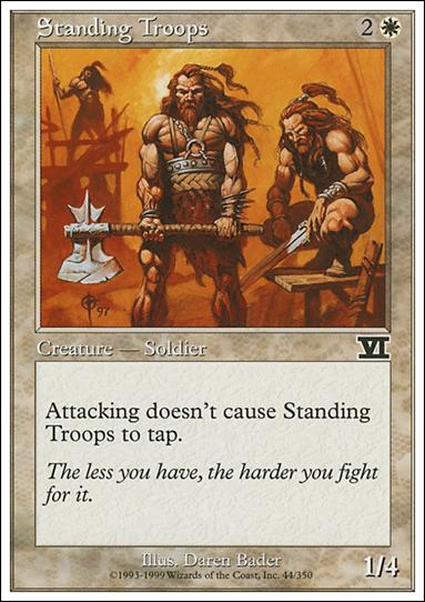 Magic the Gathering: 6th Edition (Base Set) card 44 Standing Troops