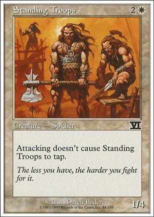 Magic the Gathering: 6th Edition (Base Set) card 44 Standing Troops