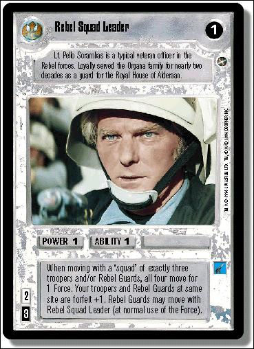 Star Wars: A New Hope Limited (Base Set) card 102 Rebel Squad Leader