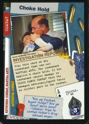 X-Files: The Truth Is Out There (Base Set) card XF97-0028v2 Choke Hold
