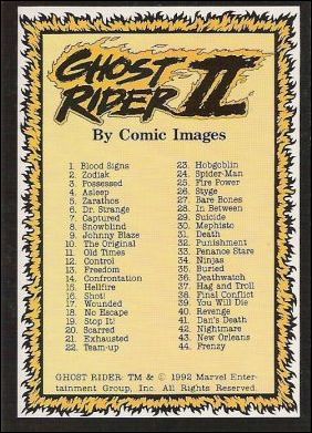 Ghost Rider II (Base Set)  card 80 Checklist