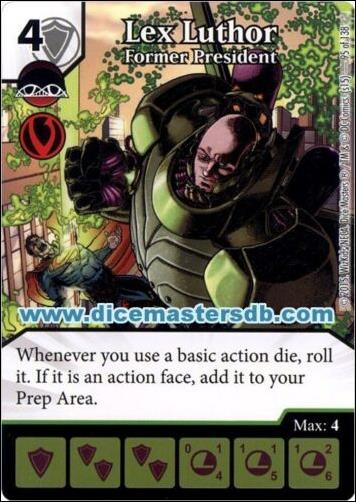 DC Comics Dice Masters Justice League  card 93 Lex Luthor - Former President