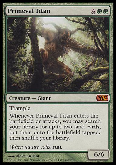 Magic the Gathering: 2012 Core Set (Base Set) card 188 Primeval Titan