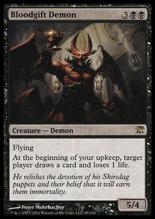 Magic the Gathering: Innistrad (Base Set) card 89 Bloodgift Demon