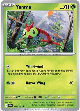 Pokemon: Scarlet & Violet - Destined Rivals card 002/182 Yanma