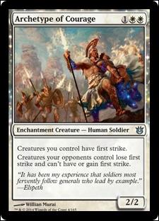 Magic the Gathering: Born of the Gods (Base Set) card 4 Archetype of Courage
