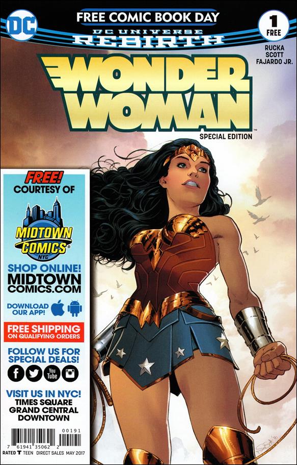 Wonder Woman (2016)  issue 2-E Nicola Scott FCBD Midtown Comics Cover
