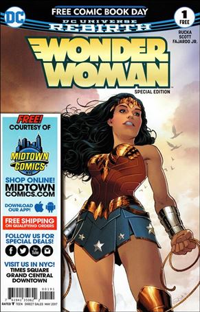 Wonder Woman (2016)  issue 2-E Nicola Scott FCBD Midtown Comics Cover