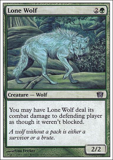 Magic the Gathering: 8th Edition (Base Set) card 262 Lone Wolf