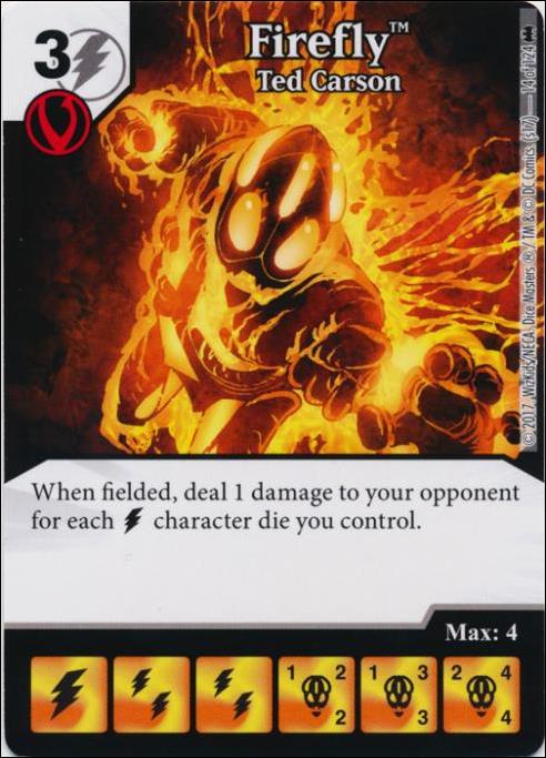 DC Comics Dice Masters Batman card 14 Firefly: Ted Carson