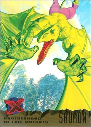 1995 Fleer Ultra X-Men (Base Set) card 61-B Sauron (Back Picture Pointed Right)