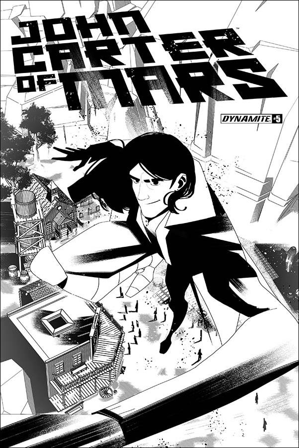 John Carter of Mars (2022) issue 5-F George Kambadais B&W  Cover
