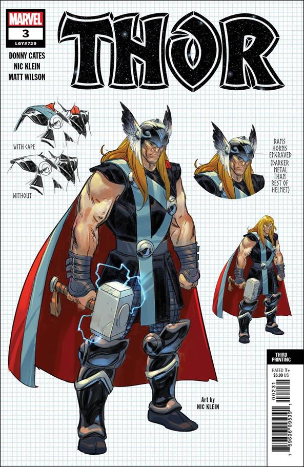 Thor (2020) issue 3-E Nic Klein Design Cover (3rd Printing)