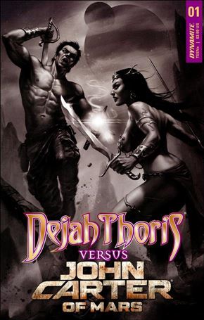 Dejah Thoris Versus John Carter issue 1-O Lucio Parrillo 1:50 Black & White Cover