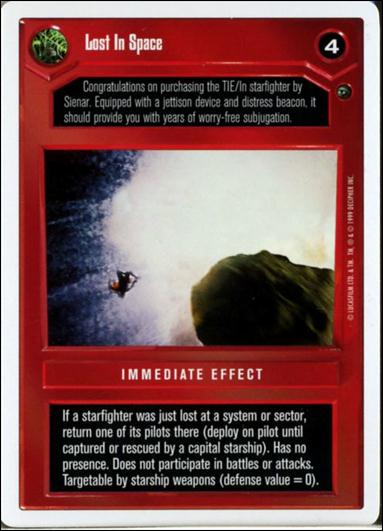 Star Wars: Dagobah Revised (Base Set) card 42 Lost In Space
