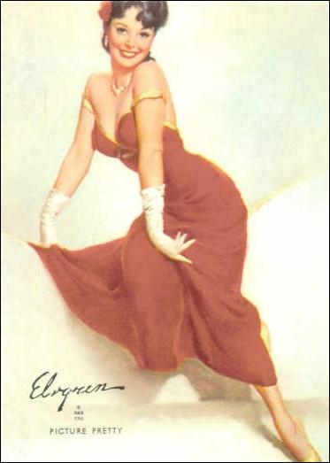 Elvgren's Calendar Pinups (Base Set) card 82 Picture Pretty