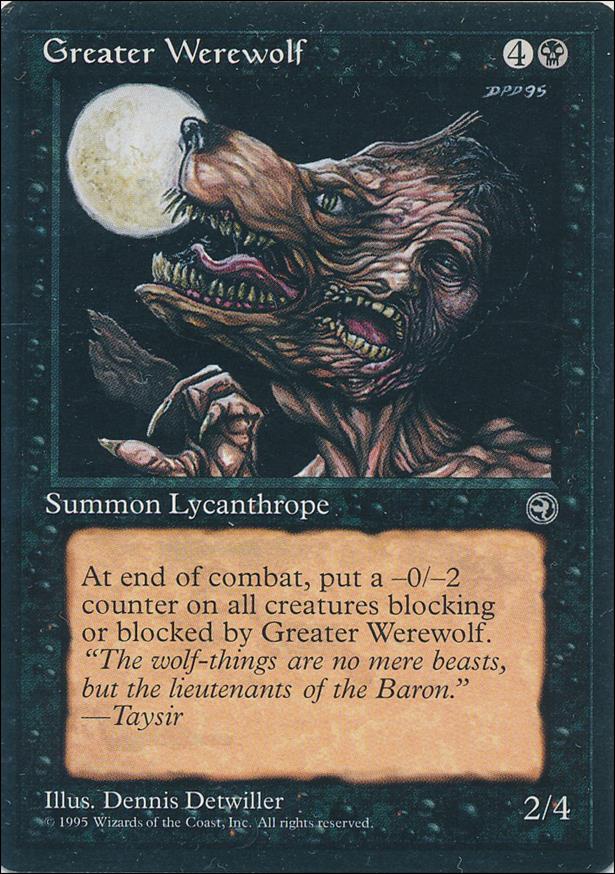 Magic the Gathering: Homelands (Base Set) card 51 Greater Werewolf