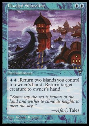 Magic the Gathering: Visions (Base Set) card 32 Flooded Shoreline