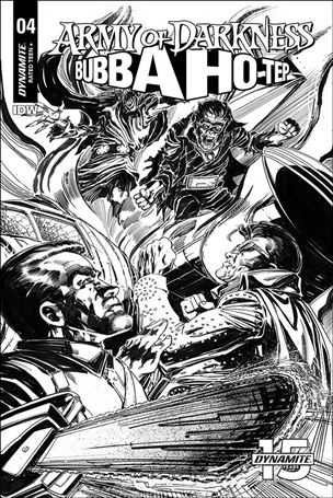 Army of Darkness/Bubba Ho-Tep issue 4-F Tom Mandrake 1:30 Black & White Cover