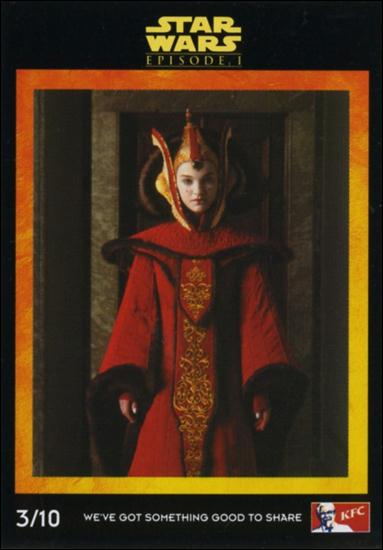 Star Wars: Episode I The Phantom Menace Kentucky Fried Chicken AUS (Promo) card 3/10 Queen Amidala