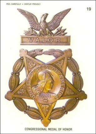 Desert Storm: Series 1 (Sticker Subset) card 19 Congressional Medal of Honor