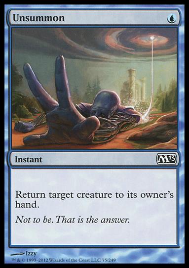 Magic the Gathering: 2013 Core Set (Base Set) card 75 Unsummon