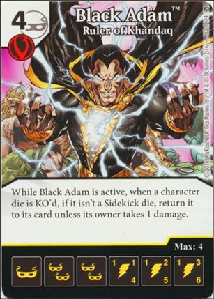 DC Comics Dice Masters Green Arrow and The Flash card 83 Black Adam: Ruler of Khandaq